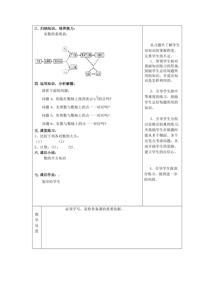 吉林省长春市双阳区八年级数学上册 第11章 数的开方复习教案2 （新版）华东师大版.doc_第2页