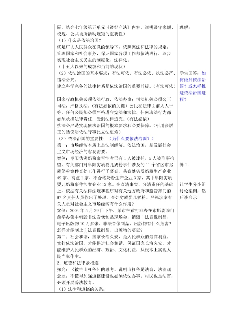 2019-2020年九年级政治全册 3.6.1 认识依法治国教案 苏教版 (IV).doc_第2页