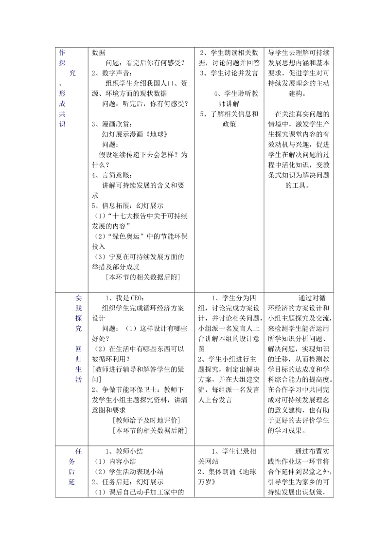 2019-2020年九年级政治 《实施可持续发展战略》教学设计 人教新课标版.doc_第3页