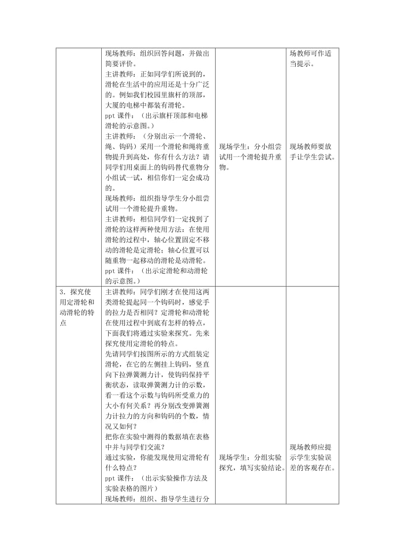 2019-2020年九年级物理上册 第十一章《简单机械和功》二、滑轮教案 苏科版.doc_第2页