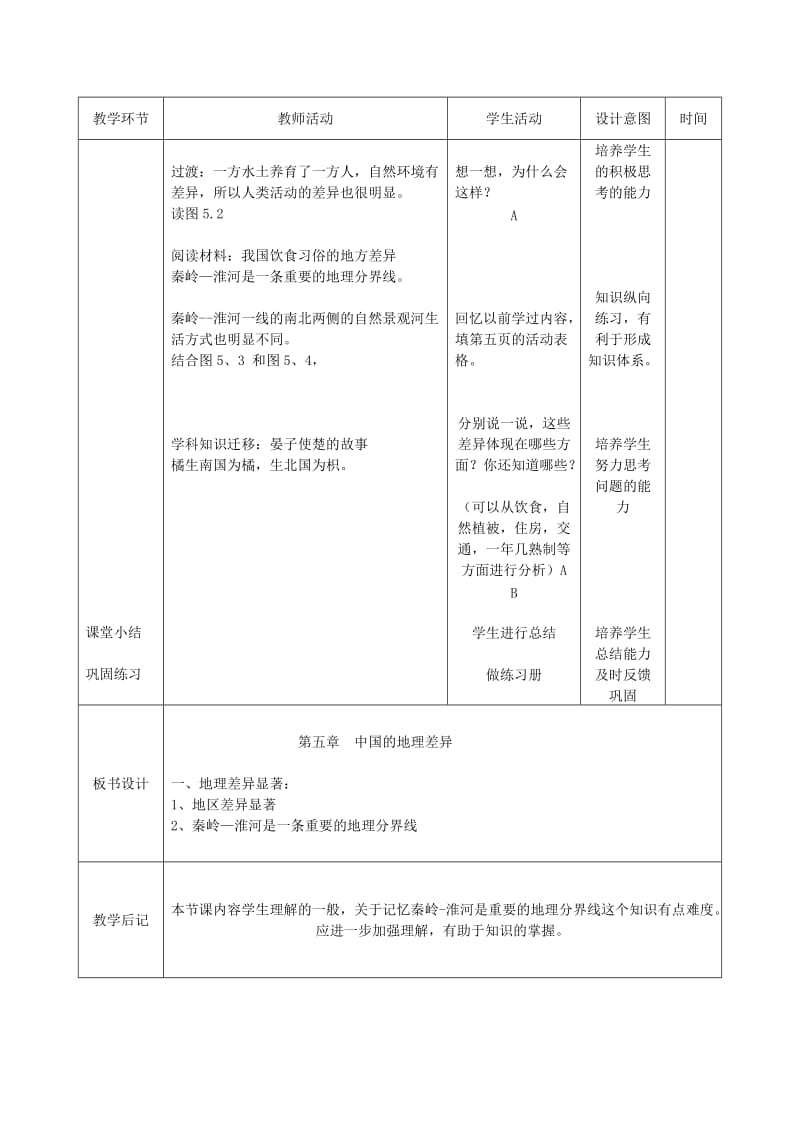 吉林省双辽市八年级地理下册 10中国的地理差异（第1课时）教案 （新版）新人教版.doc_第2页