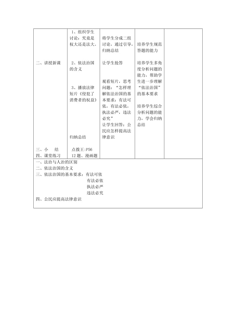 2019-2020年九年级政治全册《谁都大不过法律》教学设计 人民版.doc_第2页