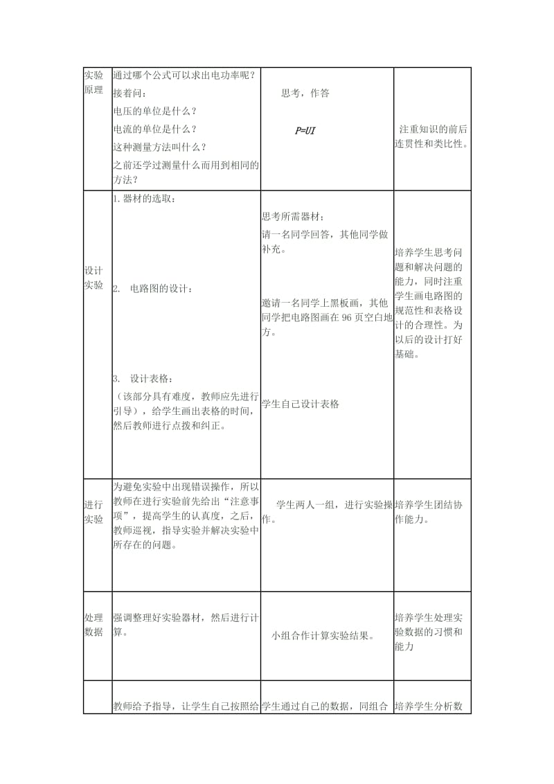 2019-2020年九年级物理全册《18.3 测量小灯泡的电功率》教案 （新版）新人教版 (I).doc_第2页