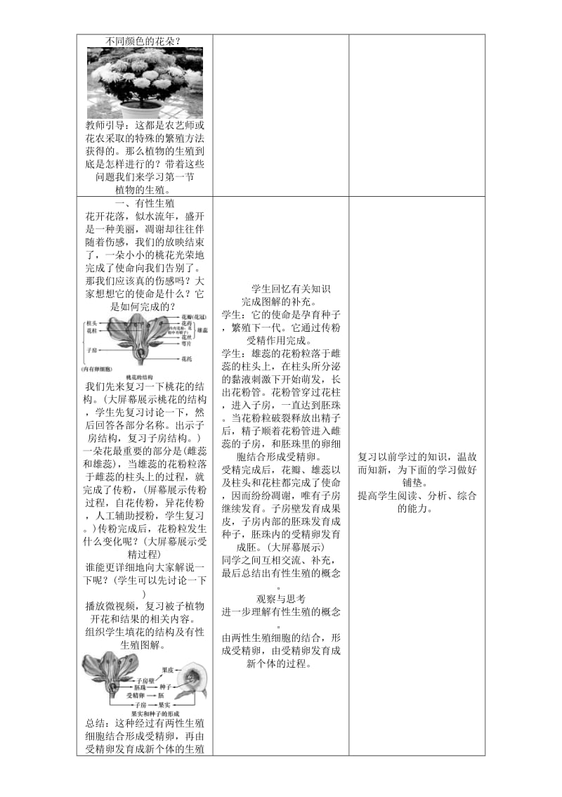 2019-2020年八年级生物下册 第七单元 第一章 第一节 植物的生殖教案 （新版）新人教版.doc_第2页