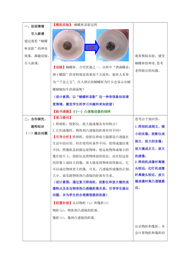 2019-2020年八年级物理上册第5章透镜及其应用第3节凸透镜成像的规律教案（新版）新人教版.doc_第2页