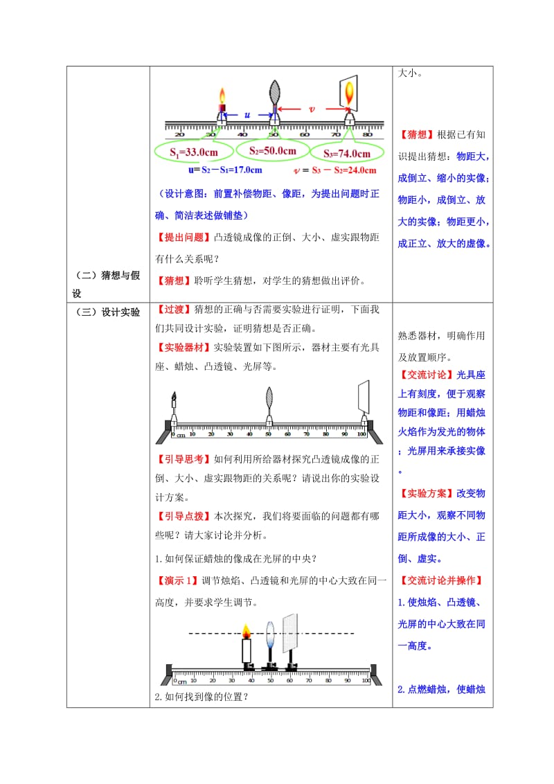 2019-2020年八年级物理上册第5章透镜及其应用第3节凸透镜成像的规律教案（新版）新人教版.doc_第3页