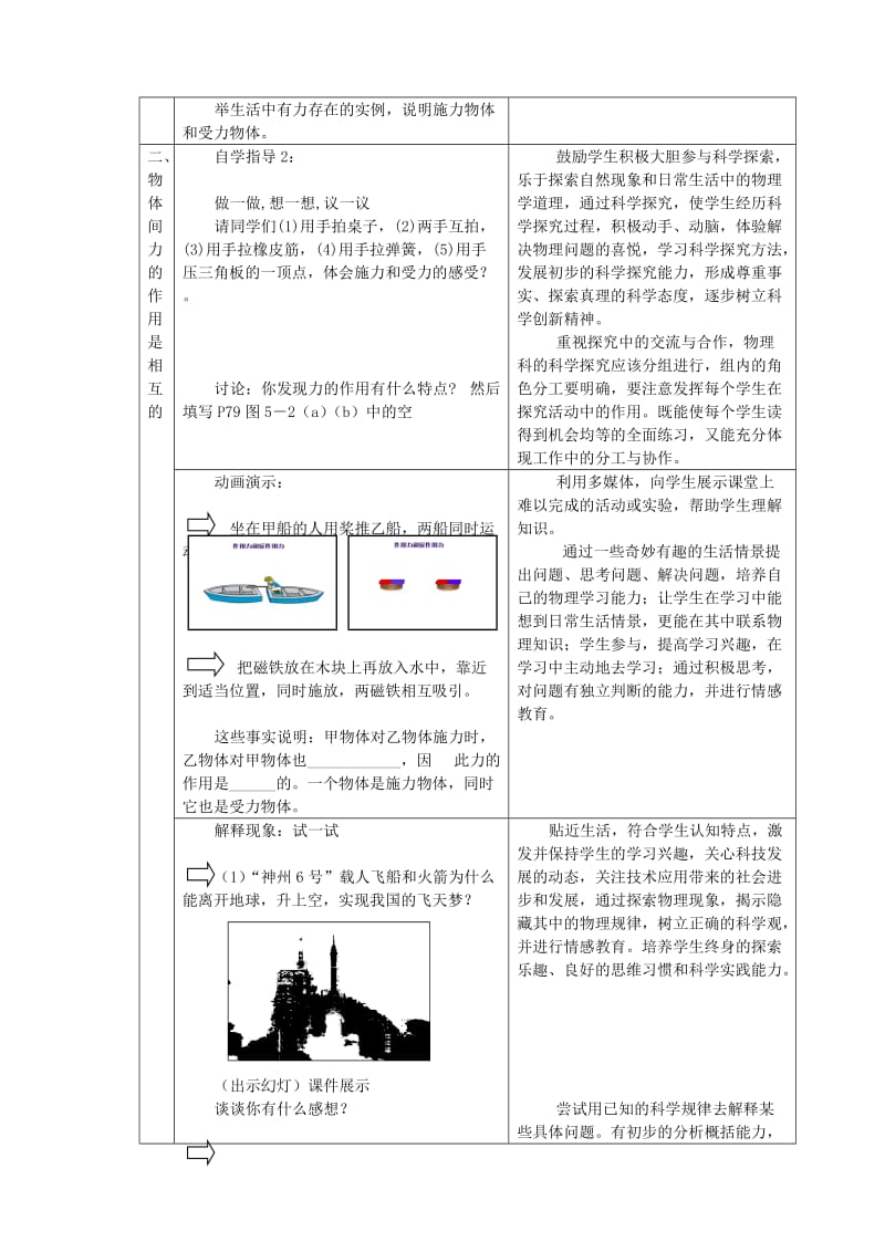 2019-2020年八年级物理全册 6.1 力说课稿 （新版）沪科版.doc_第3页