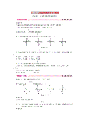 九年級數(shù)學下冊 第二十六章 反比例函數(shù) 26.1 反比例函數(shù) 26.1.2.1 反比例函數(shù)的圖象和性質(zhì)課時訓練 新人教版.doc