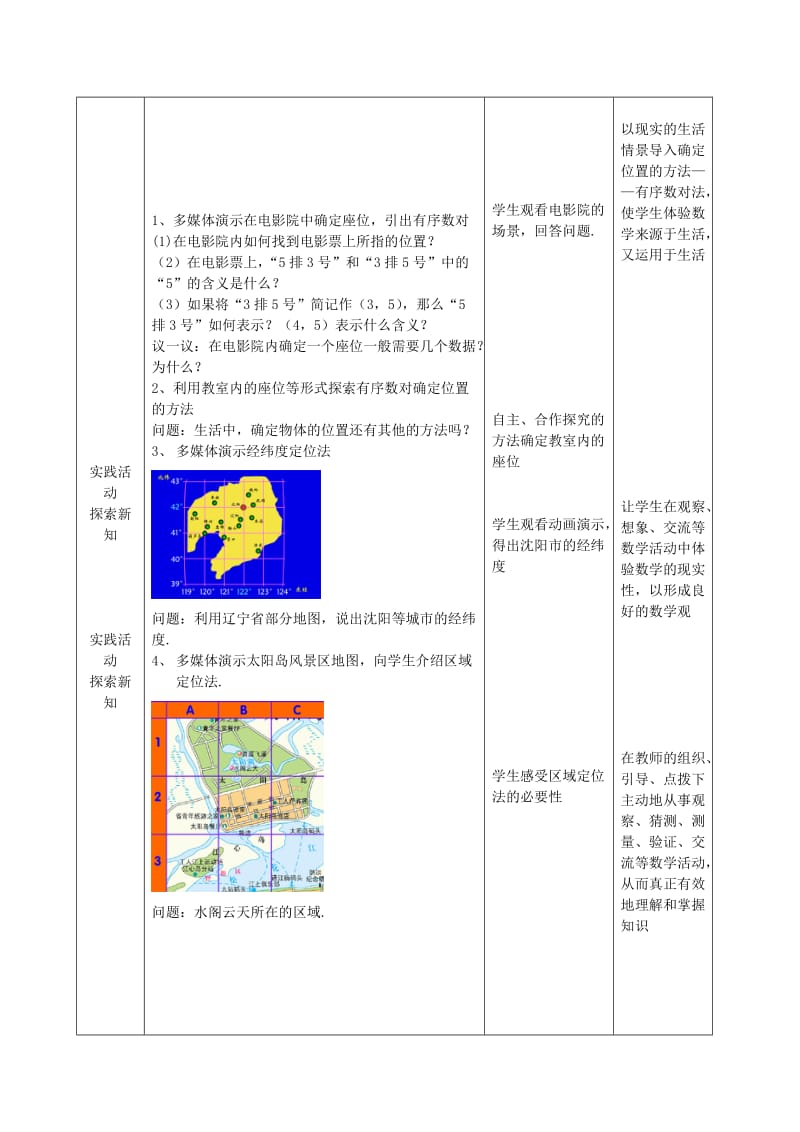 2019-2020年八年级数学上册 5.1确定位置教学设计 北师大版.doc_第3页