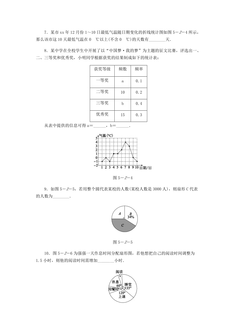 2019-2020年八年级数学上册第15章数据的收集与表示自我综合评价新版华东师大版.doc_第3页