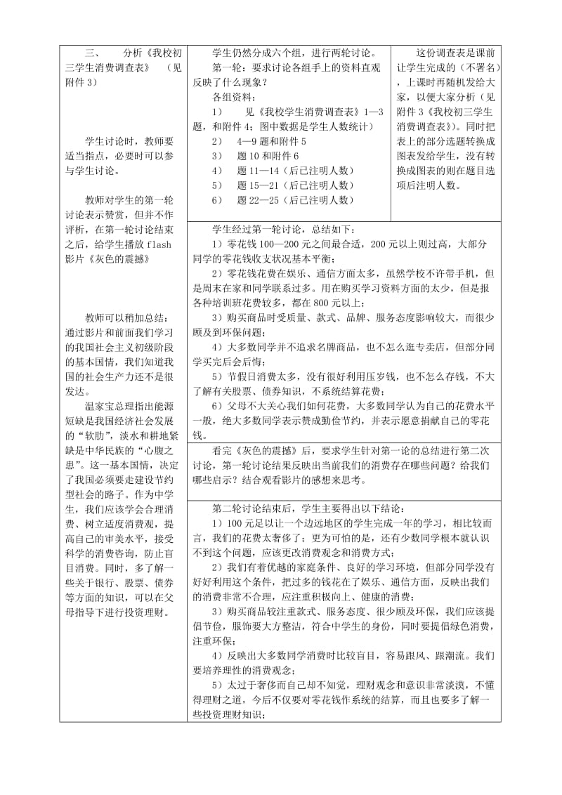 2019-2020年九年级第七课第三框学会合理消费教学设计.doc_第3页