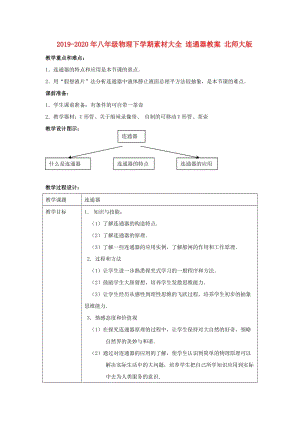 2019-2020年八年級(jí)物理下學(xué)期素材大全 連通器教案 北師大版 .doc