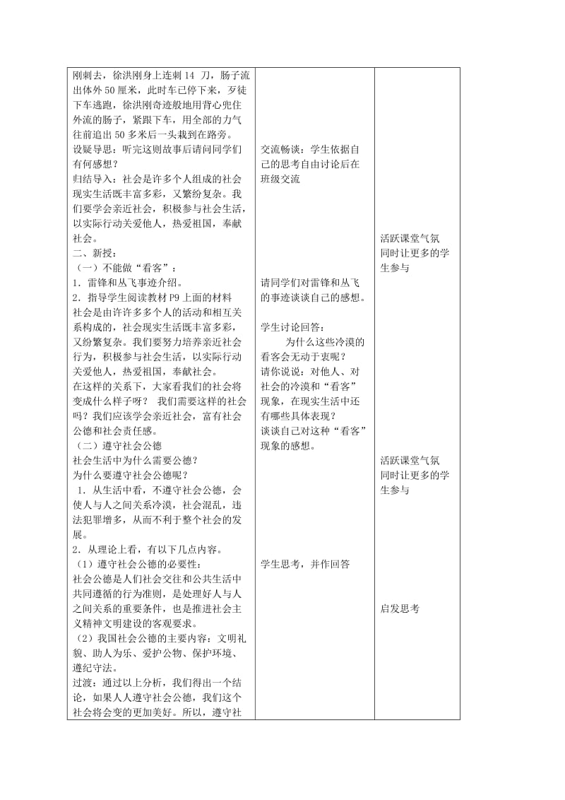 2019-2020年九年级政治全册 第一课 成长在社会 第三框 学会亲近社会教案 苏教版.doc_第2页