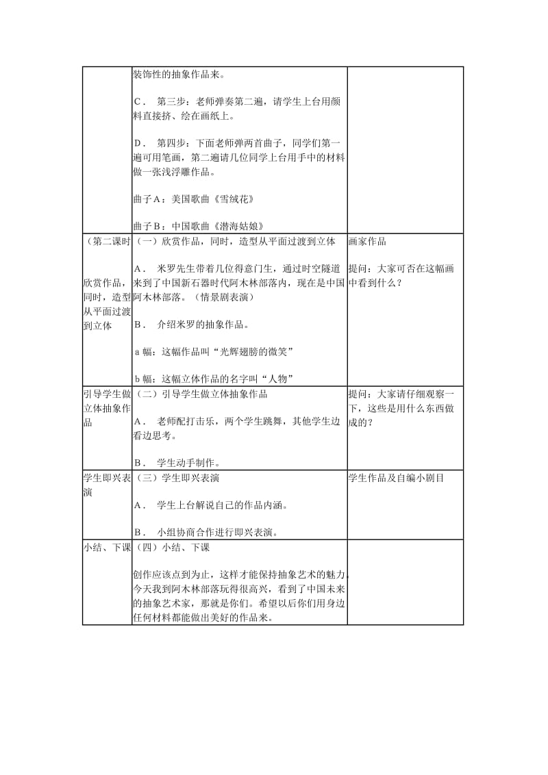 2019-2020年八年级美术 与米罗游戏教案1.doc_第2页