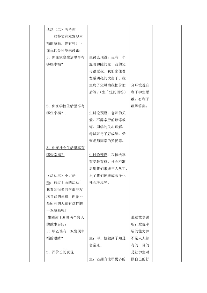 2019-2020年九年级政治全册《幸福是一种能力》教学设计 人民版.doc_第3页