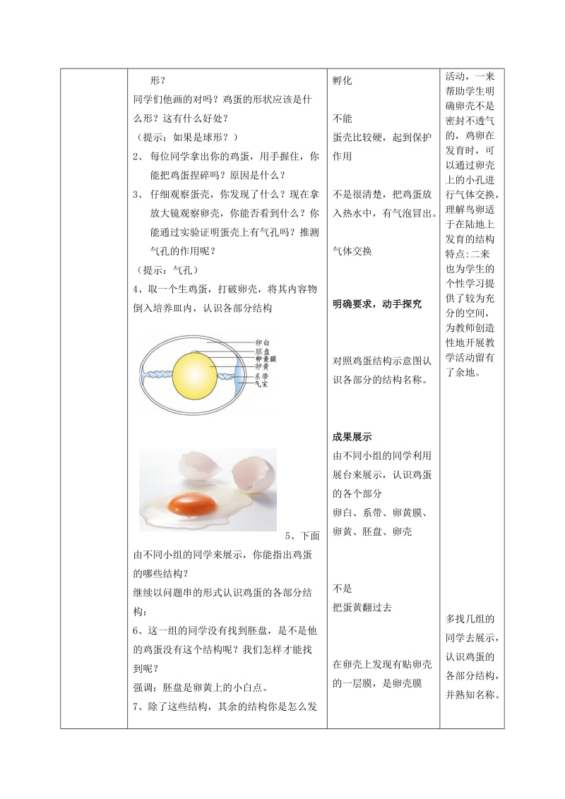 2019-2020年八年级生物上册 第四单元 第二章 第三节 鸟的生殖和发育教案 济南版.doc_第3页