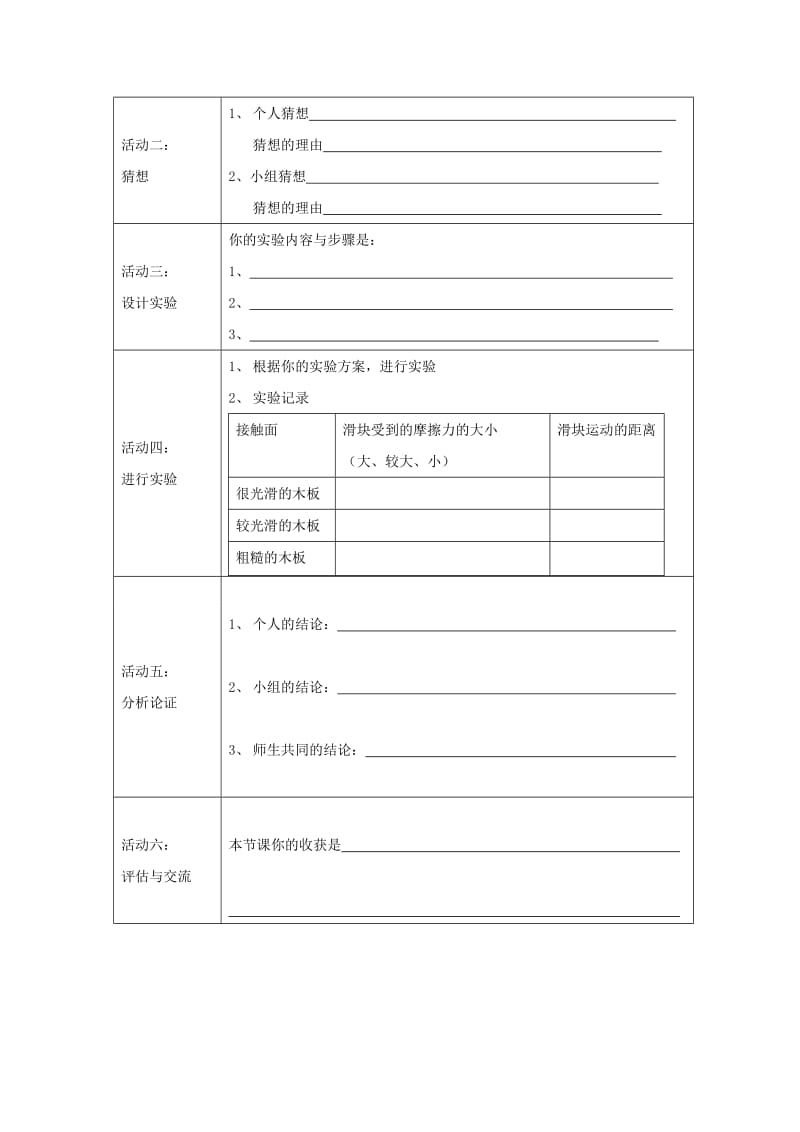 2019-2020年八年级物理 6.1 科学探究 牛顿第一定律教案 沪科版.doc_第3页