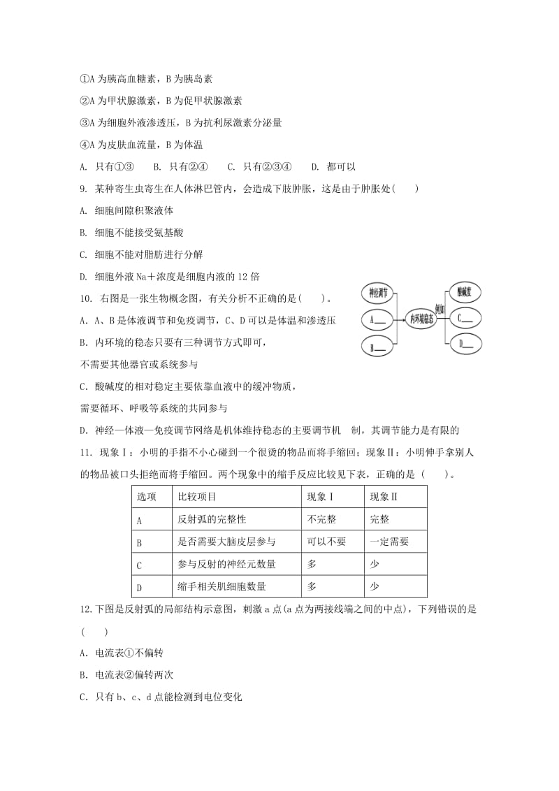 2018-2019学年高二生物上学期第一次月考试题.doc_第2页