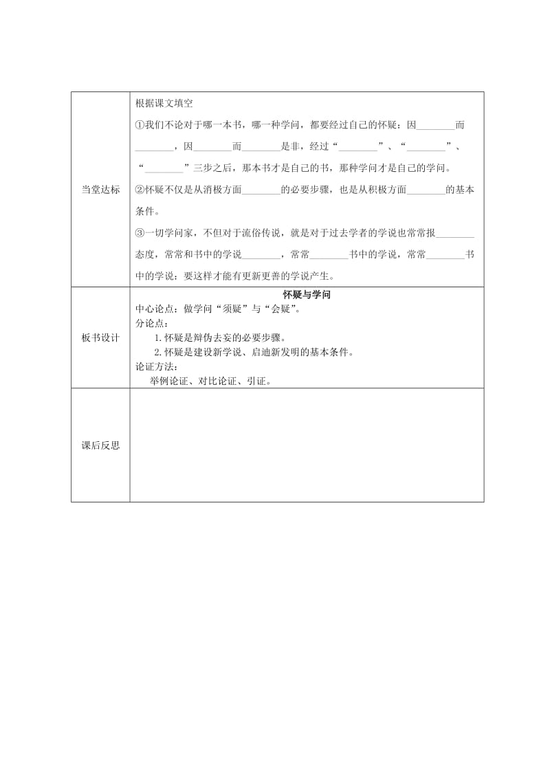 2019版中考语文《怀疑与学问》复习教案 新人教版.doc_第3页