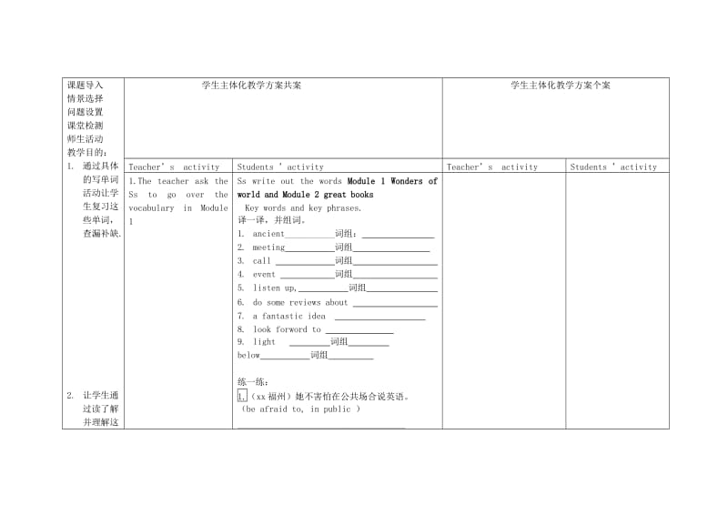 2019-2020年九年级英语上册 1-2复习教案 外研版.doc_第2页