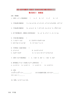 2019版中考數(shù)學(xué)一輪復(fù)習(xí) 各知識(shí)點(diǎn)練習(xí)題分層設(shè)計(jì)三（整式部分） 魯教版.doc