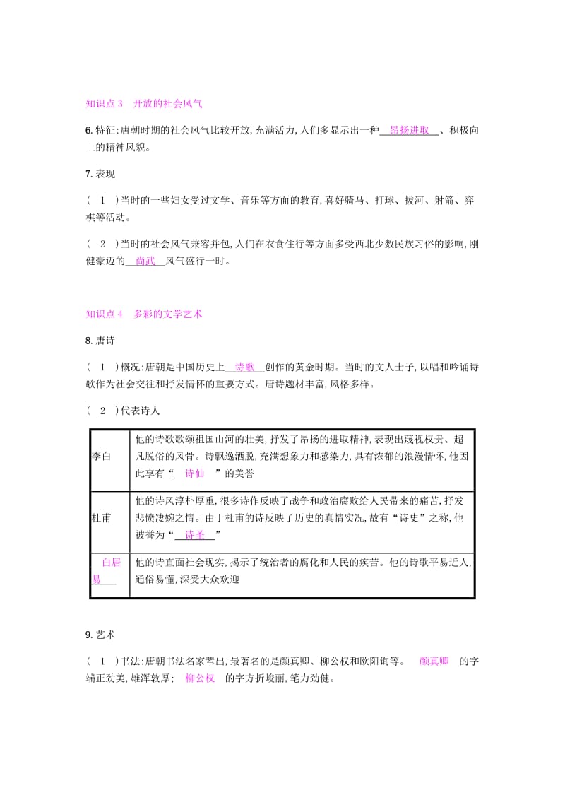 2019春七年级历史下册 第一单元 隋唐时期繁荣与开放的时代 第3课 盛唐气象课时作业 新人教版.doc_第3页