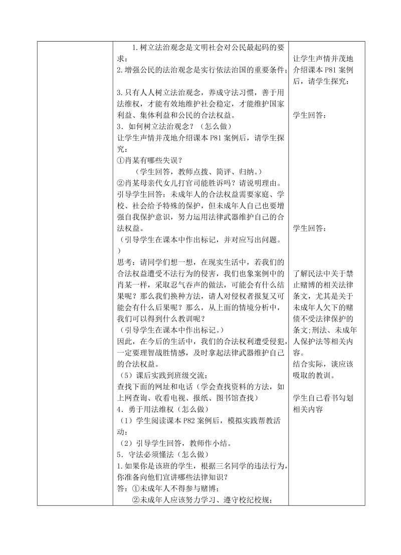 2019-2020年九年级政治全册 3.6.2 树立法治观念教案 苏教版.doc_第2页