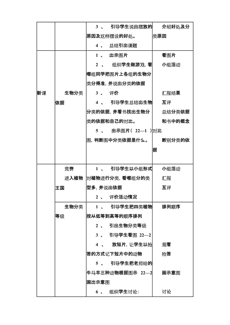 2019-2020年八年级生物 第22章 第一节 生物的分类教案.doc_第3页