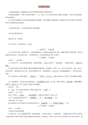 九年級歷史上冊 第5單元 步入近代 第15課 文藝復興運動教案 新人教版.doc