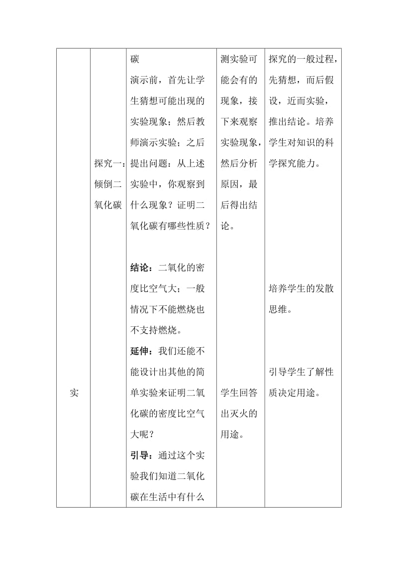 2019-2020年八年级化学 二氧化碳教案 鲁教版.doc_第3页