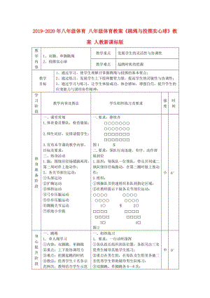 2019-2020年八年級(jí)體育 八年級(jí)體育教案《跳繩與投擲實(shí)心球》教案 人教新課標(biāo)版.doc