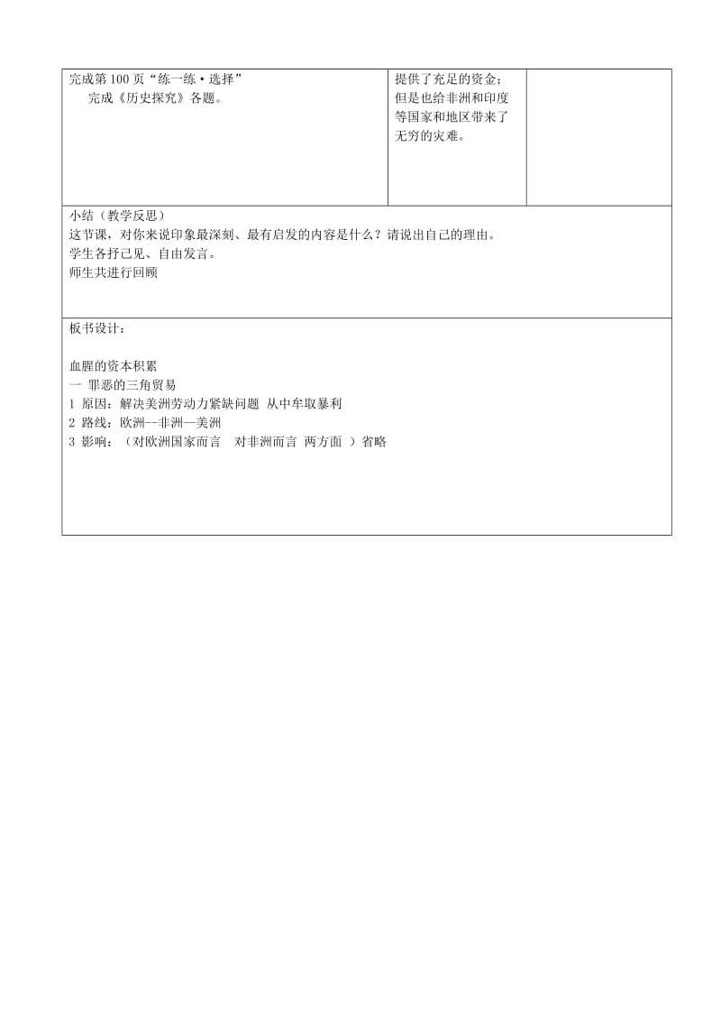 2019-2020年九年级历史上册《血腥的资本积累》教案 人教新课标版.doc_第3页