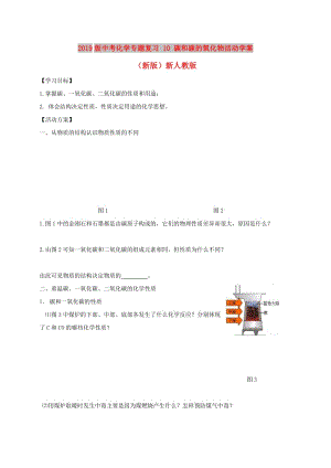 2019版中考化學專題復習 10 碳和碳的氧化物活動學案（新版）新人教版.doc