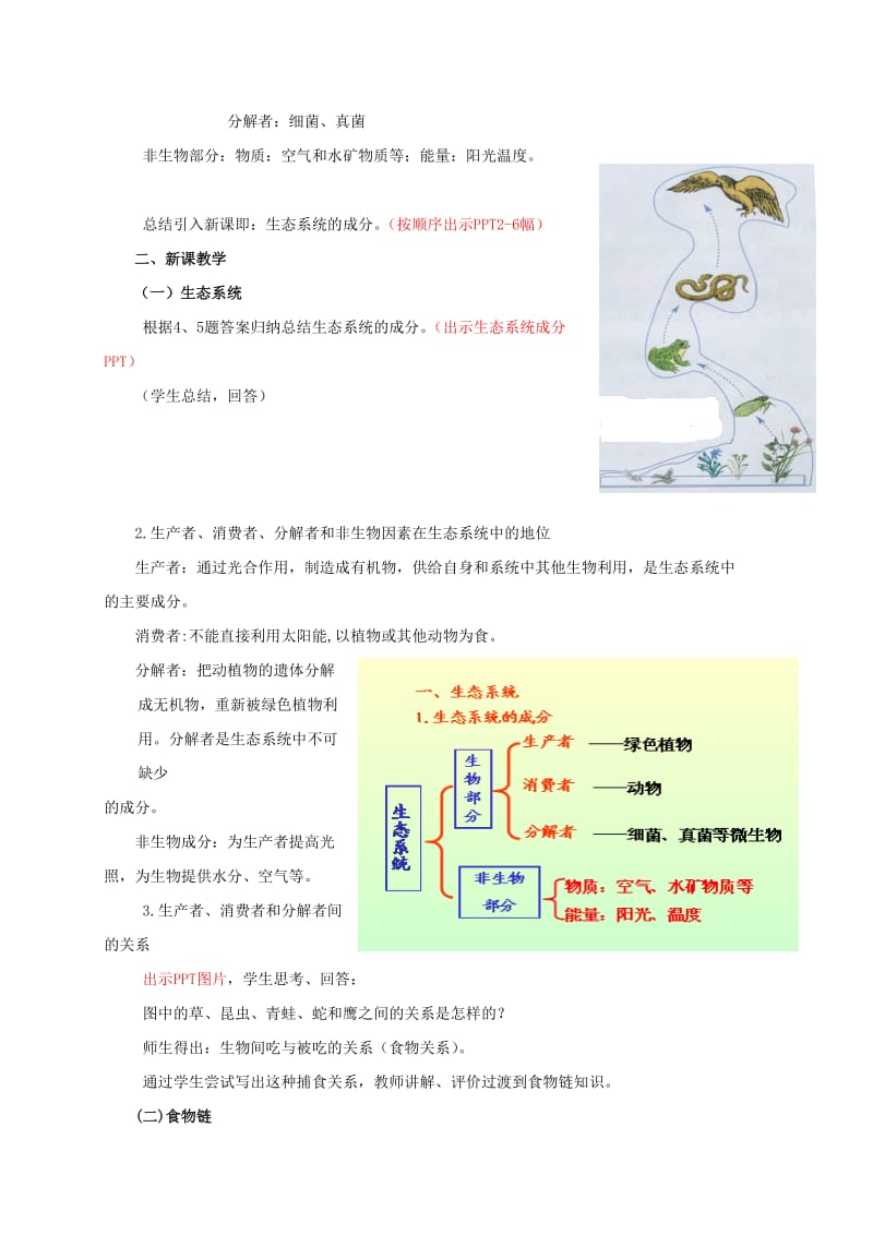 2019-2020年九年级科学下册 2.4 生态系统的结构和功能教案 （新版）浙教版.doc_第3页