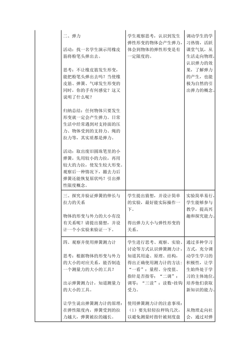 八年级物理下册第7章第2节弹力教案 新人教版.doc_第3页