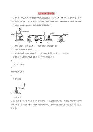 吉林省吉林市中考化學(xué)復(fù)習(xí)練習(xí) 氣體的凈化和除雜4 新人教版.doc