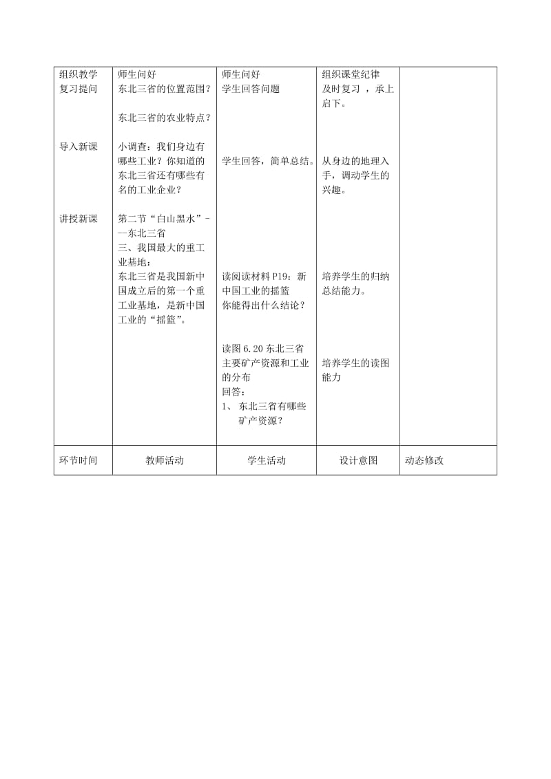 吉林省双辽市八年级地理下册 6.2“白山黑水”-东北三省（第3课时）教案 （新版）新人教版.doc_第2页