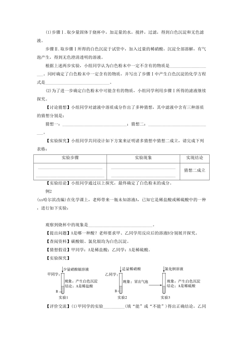 广东省中考化学总复习 专题四 科学探究练习.doc_第2页