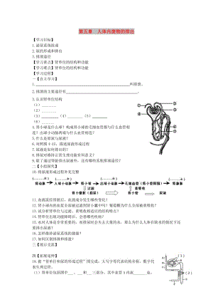 2019年春七年級(jí)生物下冊(cè) 第四單元 第五章 人體內(nèi)廢物的排出學(xué)案（新版）新人教版.doc