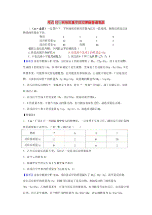 中考化學(xué)試題分類匯編 考點(diǎn)10 利用質(zhì)量守恒定律解答圖表題（含解析）.doc