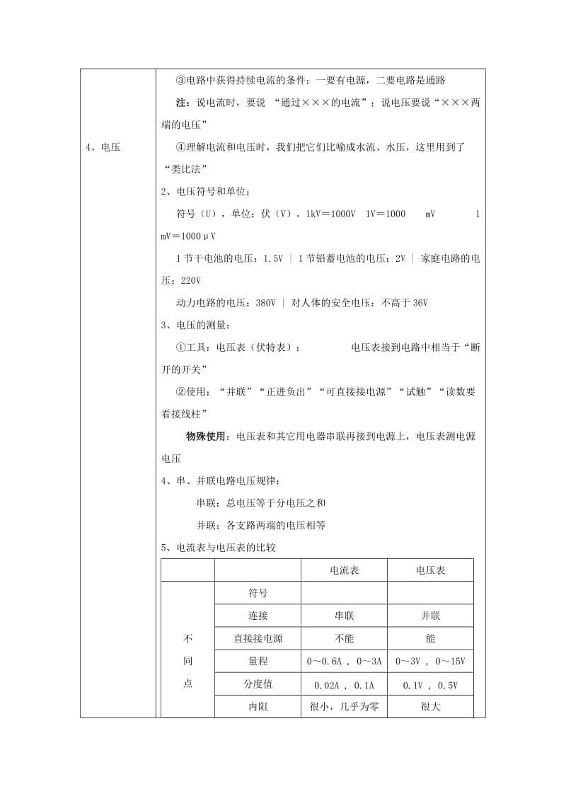 2019-2020年九年级物理 第十一章《简单电路》复习教案 北师大版.doc_第3页