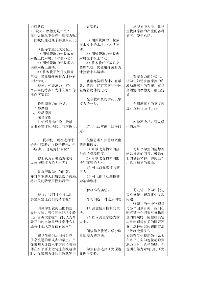 2019-2020年八年级物理下册 8.3 摩擦力教案 苏科版.doc_第2页