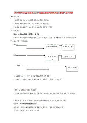 2019版中考化學(xué)專題復(fù)習(xí) 27 定量實驗研究活動學(xué)案（新版）新人教版.doc