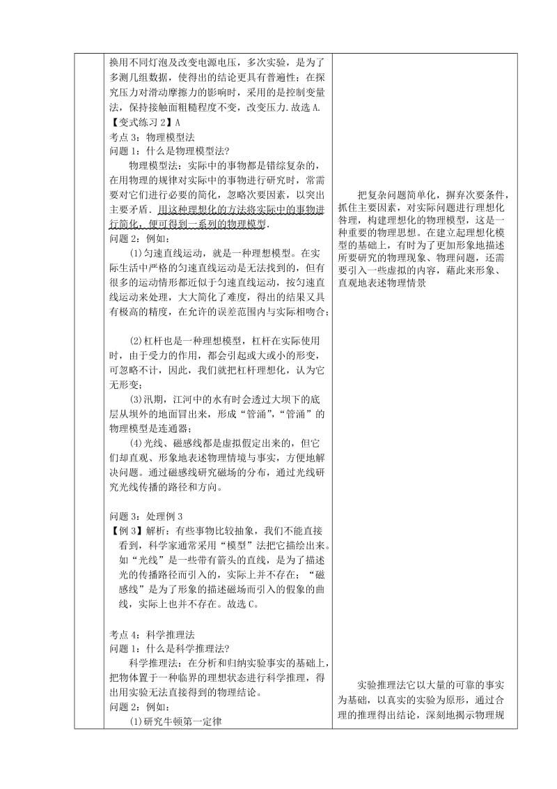 2019版中考物理 专题十六 物理学方法复习教案.doc_第3页