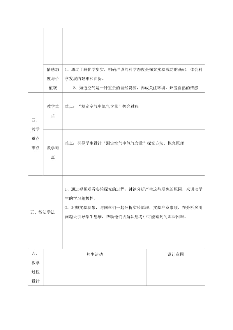 2019年九年级化学上册 2.1 空气的成分教案 （新版）粤教版.doc_第2页