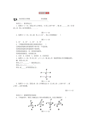 2019年春七年級數(shù)學(xué)下冊 第五章 相交線與平行線 5.1 相交線 5.1.2 垂線同步練習(xí) （新版）新人教版.doc