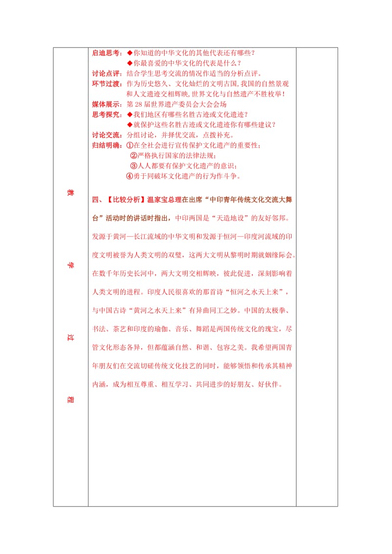 2019-2020年九年级思想品德全册 第一单元 亲近社会 第2课 融入民族文化名师教案 1苏教版.doc_第3页