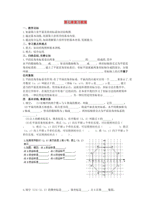 2019春七年級數(shù)學下冊 第七章 平面直角坐標系小結(jié)與復(fù)習教案 （新版）新人教版.doc