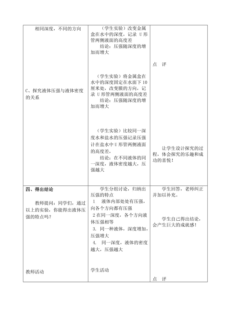 2019-2020年八年级物理下册 10.2 液体的压强教案 苏科版.doc_第3页