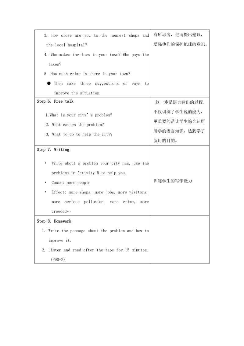 2019-2020年九年级英语上册 Module 11 Unit 2 It was a quiet country village教案 外研版.doc_第3页